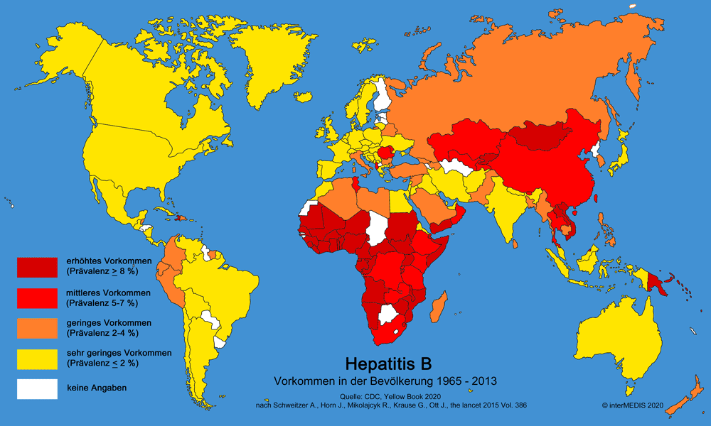 Verbreitung Hepatitis B