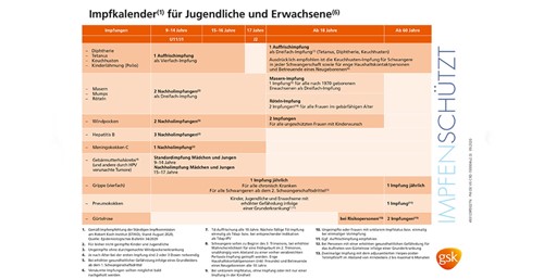 Impfkalender Erwachsene